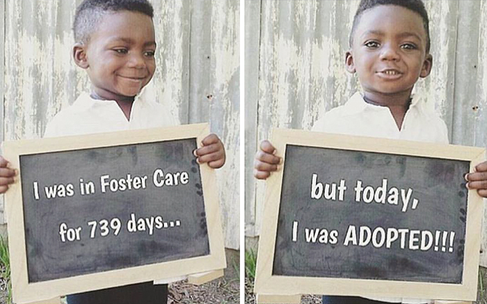 15+ Heartwarming Pics Of Children Who Were Just Adopted