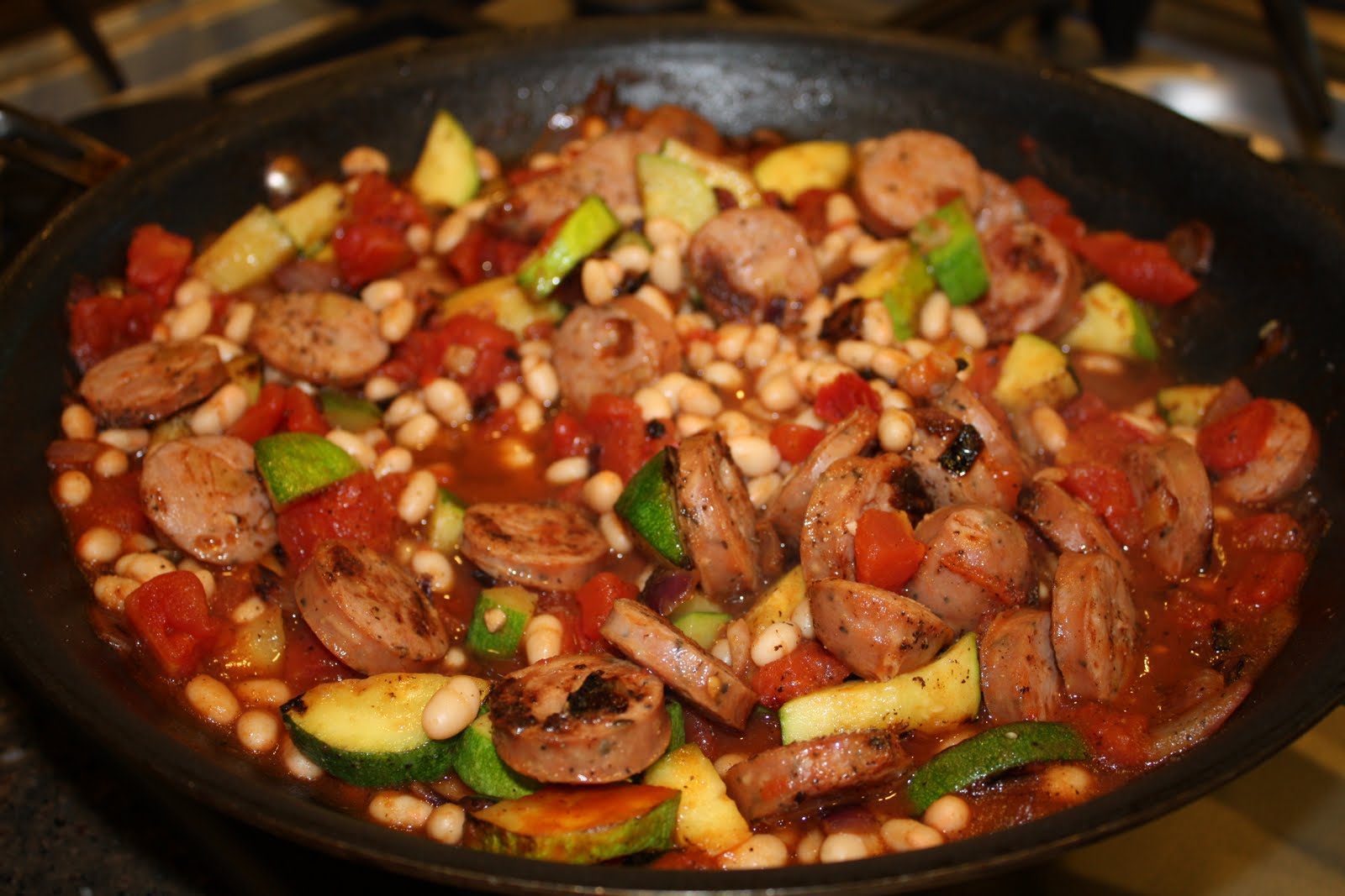 Two Peas & a Pot ArtichokeGarlic Sausage Saute