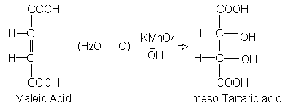 Maleic Acid Reaction with Alkaline KMnO4.