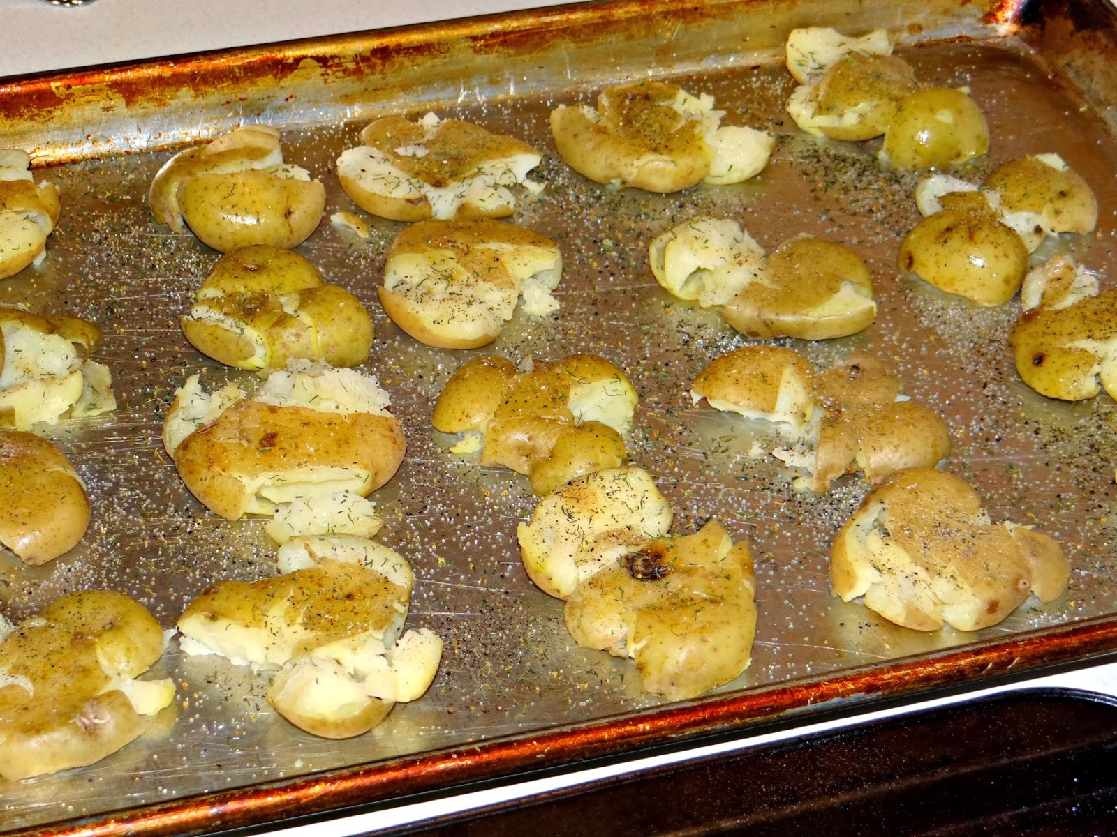 emjay's course: Dill Smashed Potatoes emjay's course: Dill Smashed Potatoes