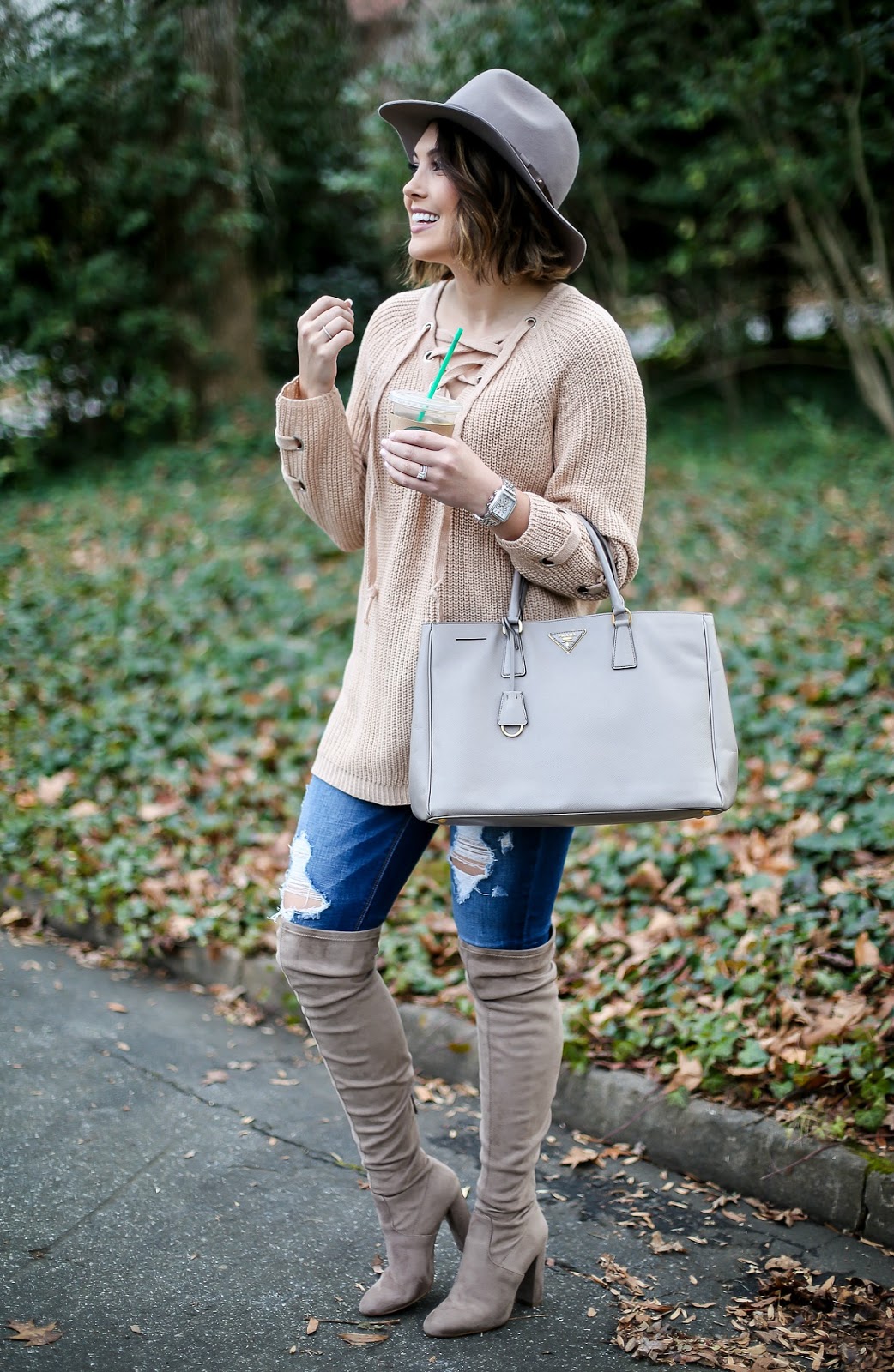 Samantha Brooke Photography Blog: OTK Boots & Lace up Sweater