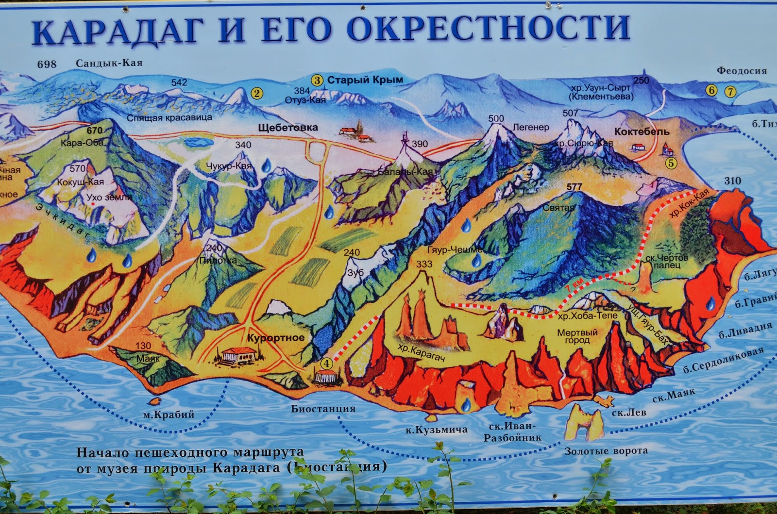крым курортная карта