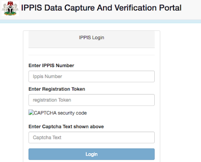 IPPIS DATA CAPTURE AND VERIFICATION PORTAL IMAGE