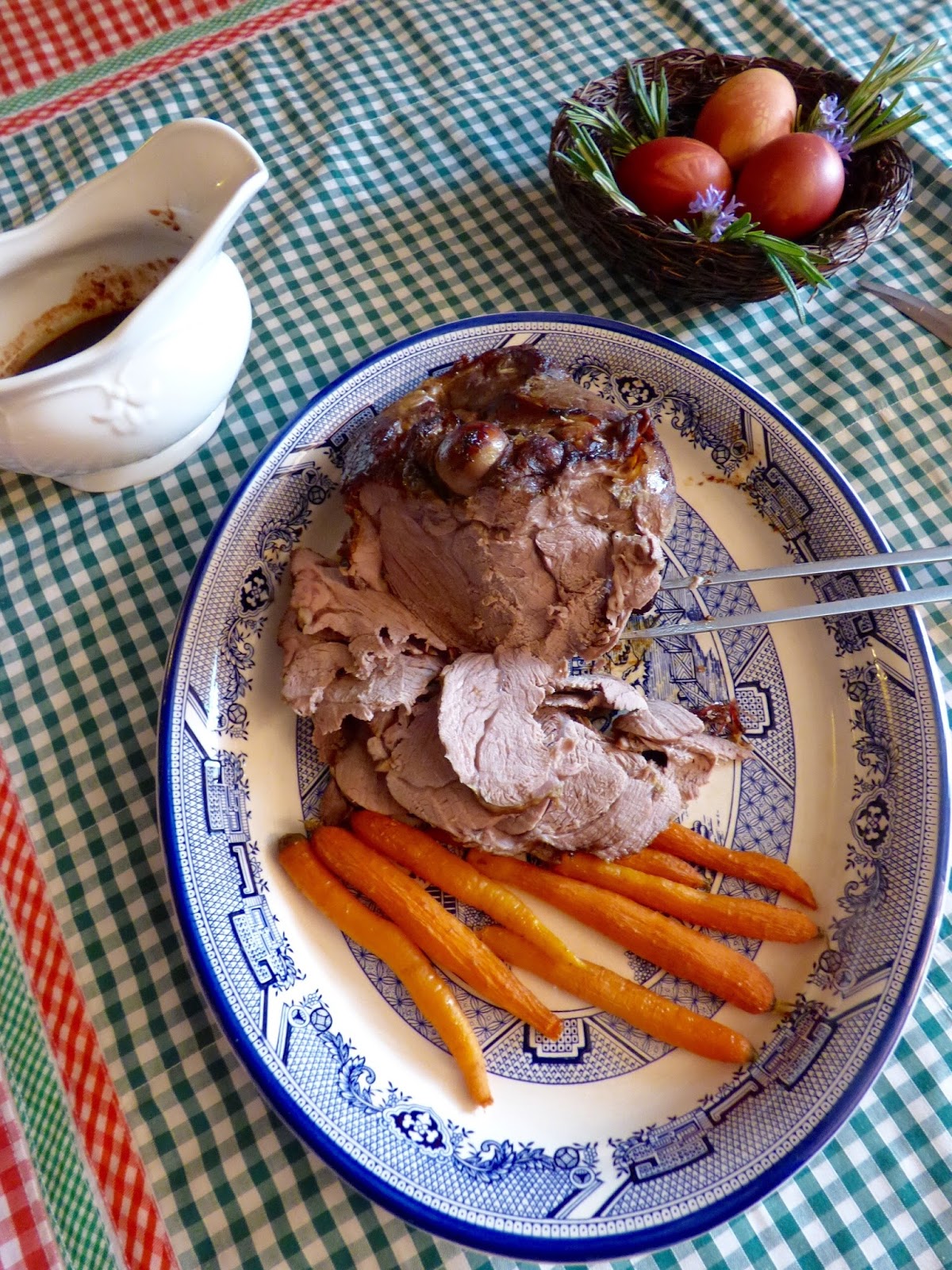 Chez Maximka Easter lamb with juniper and rosemary in damson and sloe