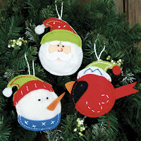 Holiday Trio Felt Christmas Ornaments Kit