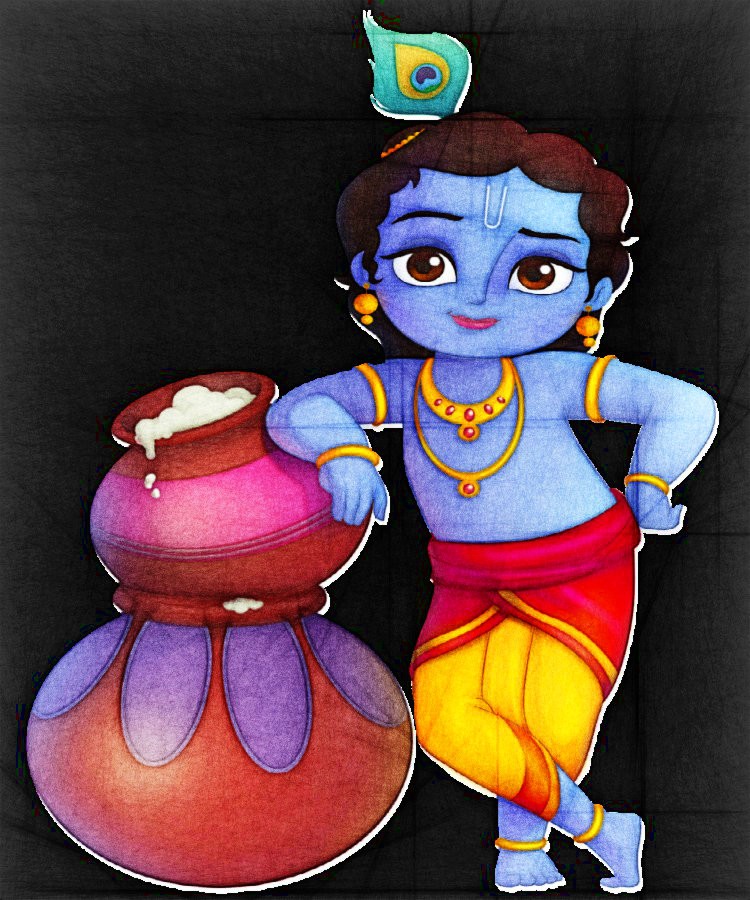 15+ Krishna Janmashtami Drawing Images Sketches Paintings for Kids