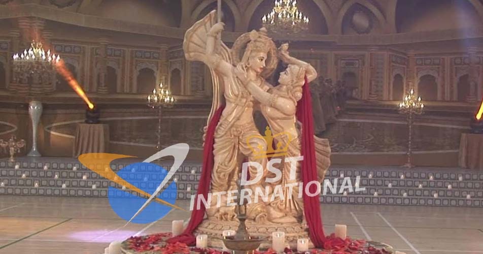 DST INTERNATIONAL Beautiful RadhaKrishna Fiber Statue