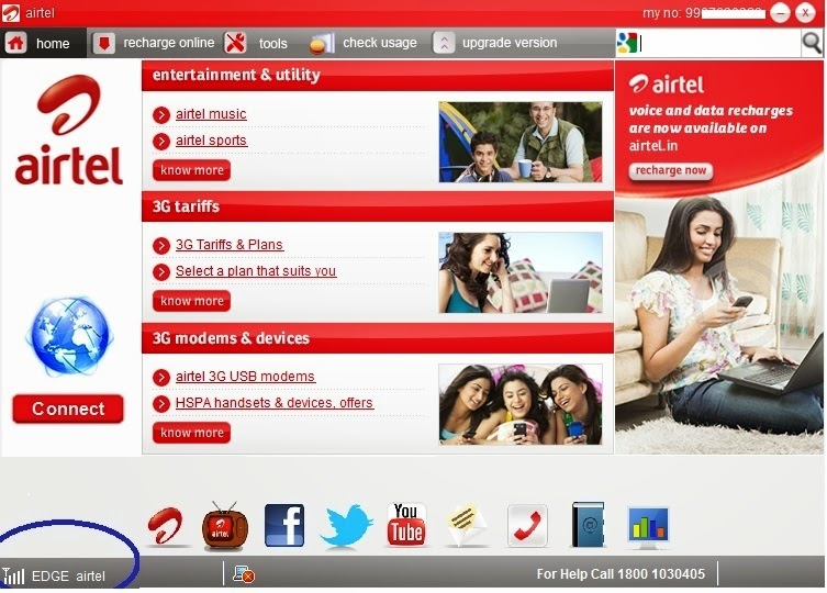 Rahul dattaria Configure Airtel data card .If it is shows EDGE at
