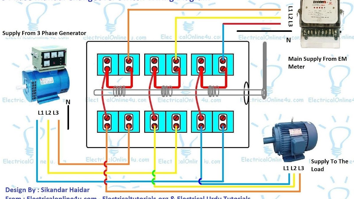 3 Phase Manual Changeover Switch Wiring, 3 Phase House Wiring Diagram Pdf