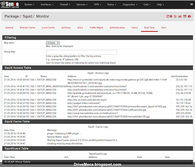 DriveMeca instalando y configurando pfSense Squid Transparent Proxy paso a paso