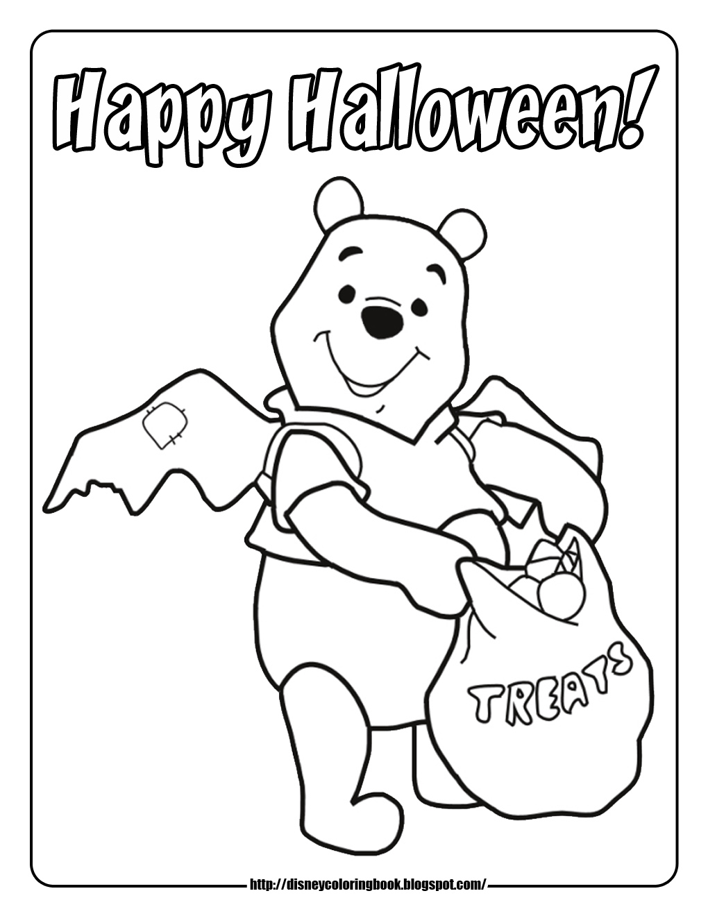 Pooh And Friends Halloween 2 Free Disney Halloween Coloring Pages 