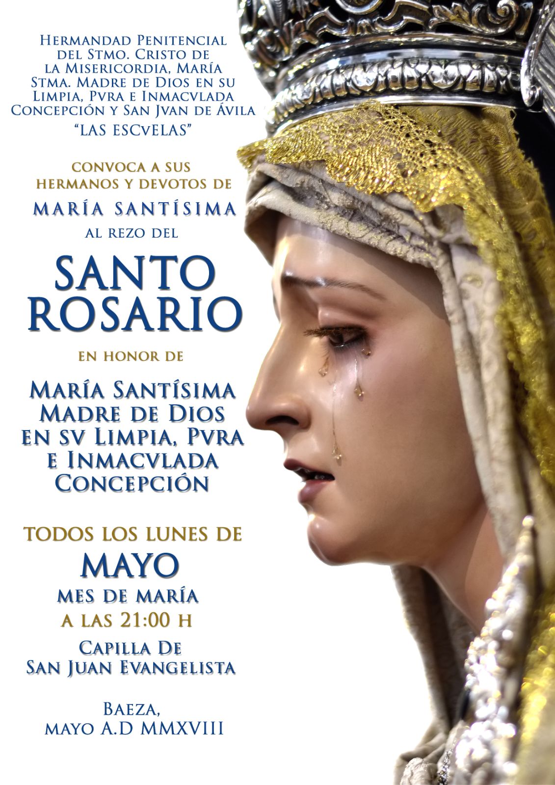 "MISERICORDIA" TODOS LOS LUNES DE MAYO, REZO DEL SANTO ROSARIO