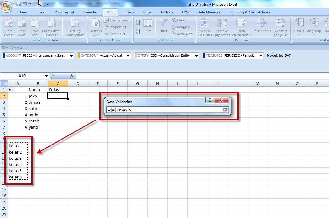 membuat dialog box di excel ~ Jho 347