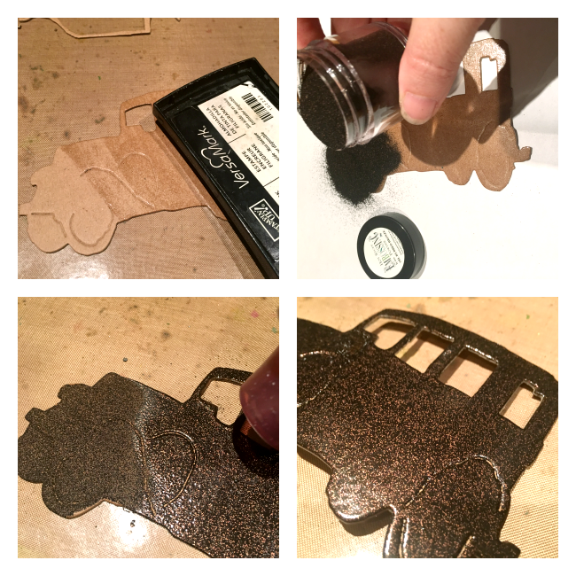 DIY Metallic Embossed Gears