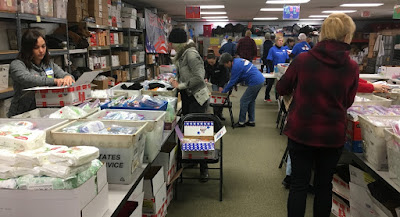 The care packages contained food, snacks, toiletries and Valentine goodies.