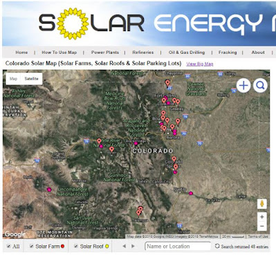 map of solar farms in Colorado