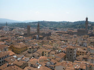 Florencia vista desde lo más alto de la cúpula de Brunelleschi, después de subir 463 escalones.