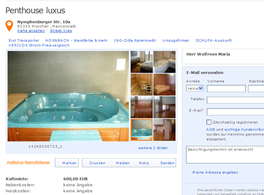 Wohnungsbetrug Blogspot Com 2 Zimmer Wohnung Moderne Architektur Grosszugiges Entree Belpstrasse 3007 Bern Vorkassebetrug Fraud Scam