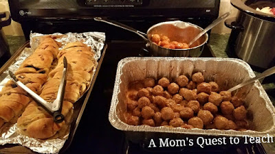 Meatballs and bread