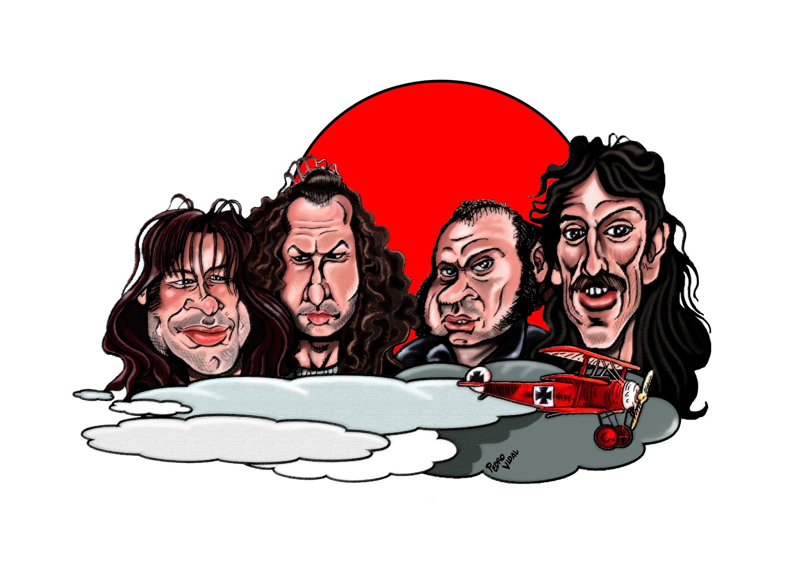 Caricatura Baron Rojo / Cartoon Baron Rojo