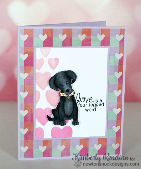 Black Lab Dog Birthday Card by Kimberly Rendino | Fetching Friendship Stamp set by Newton's Nook Designs