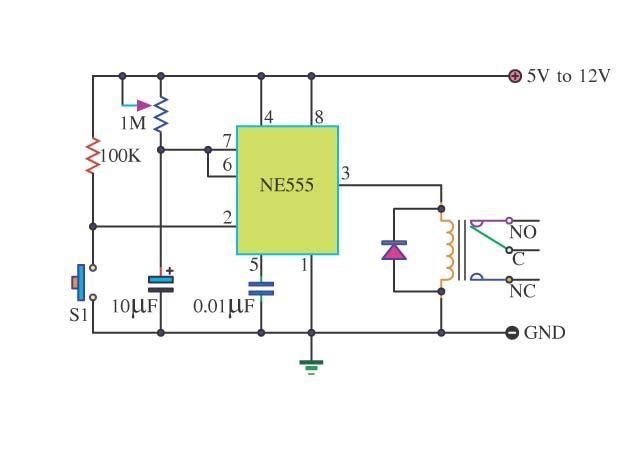 Free Circuit Diagrams: Timer 555 Schematic