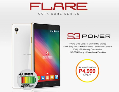 Cherry Mobile Flare S3 Power Specs, Price and Availability