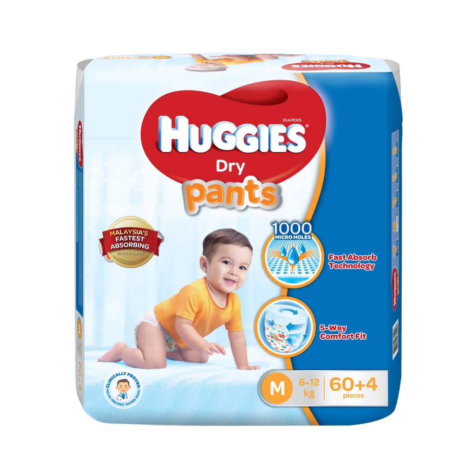Huggies Dry Pants Baby Diaper 1217kg  XL42 Malaysia