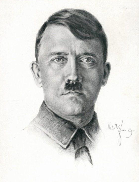 Адольф гитлер рисунок карандашом