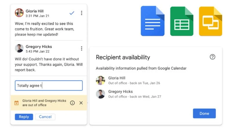 Google Docs will now alert you if someone you tag is out of office