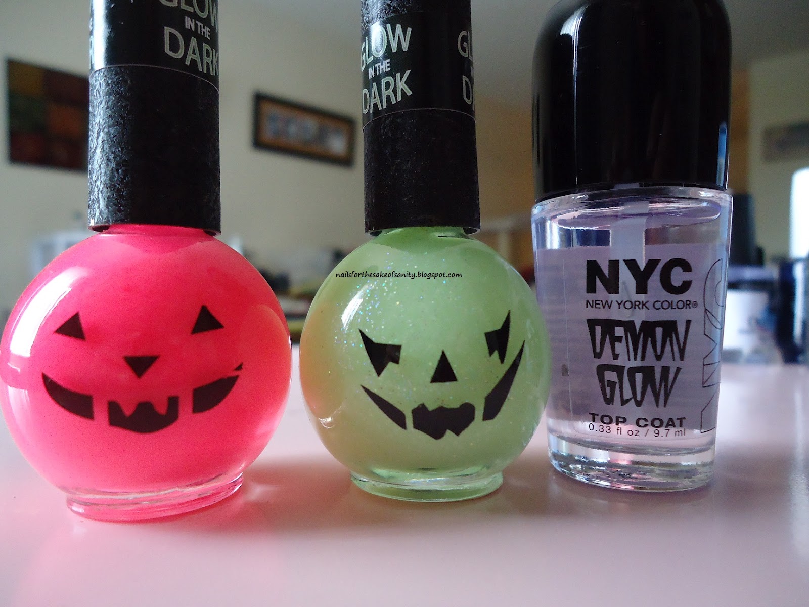 Nails for the Sake of Sanity Rite Aid Halloween NYC, Kiss Nail Dress, and Pumpkin polishes