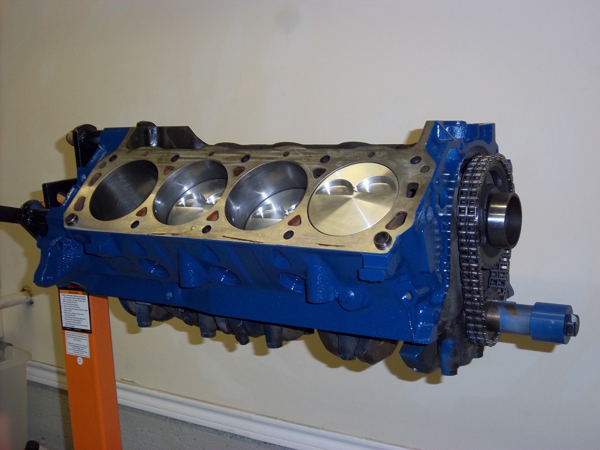 1967 Mustang Restoration Engine Block Painting