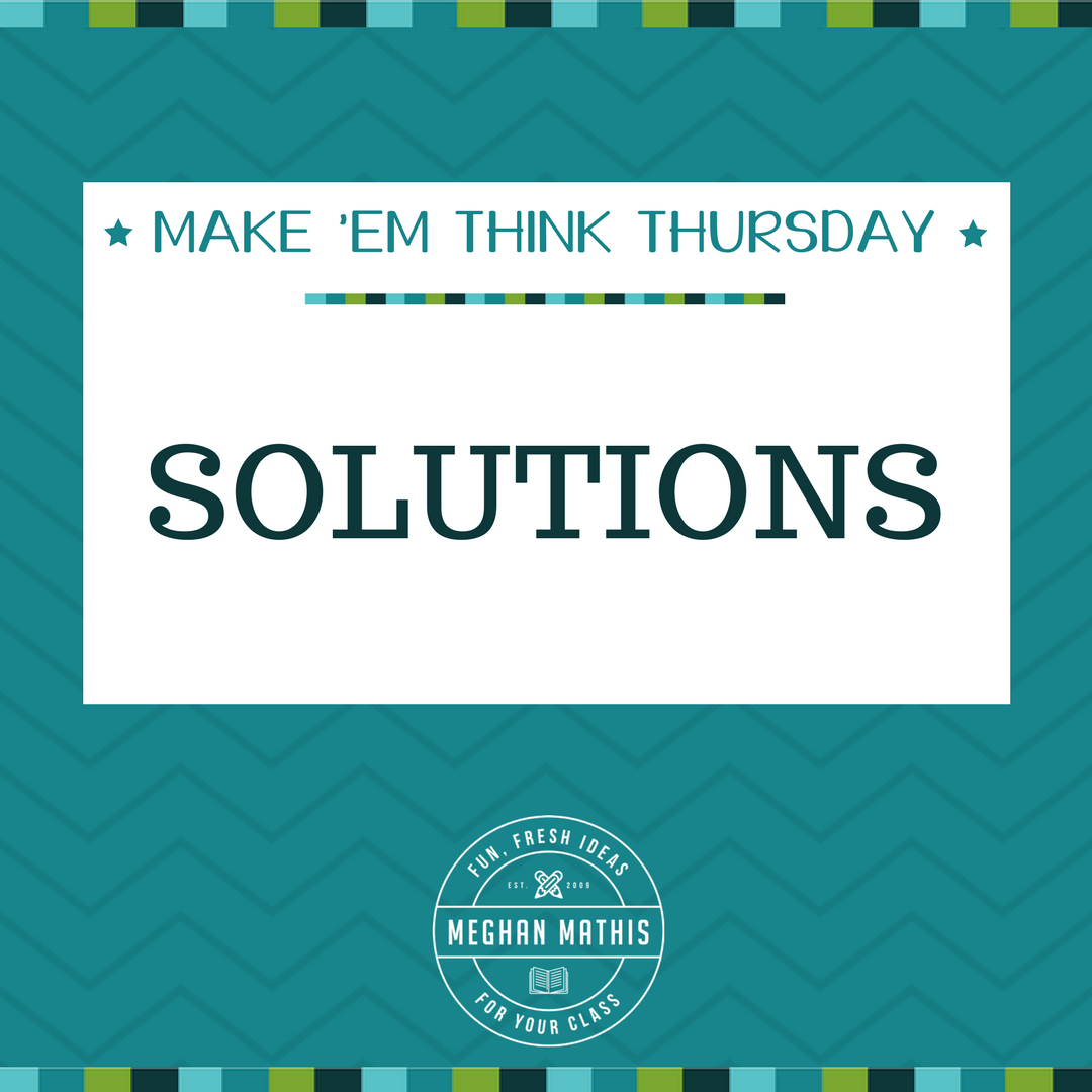 Make Em Think Thursday Fun Fresh Ideas