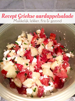 Recept Griekse aardappelsalade - makkelijk, lekker, fris en gezond