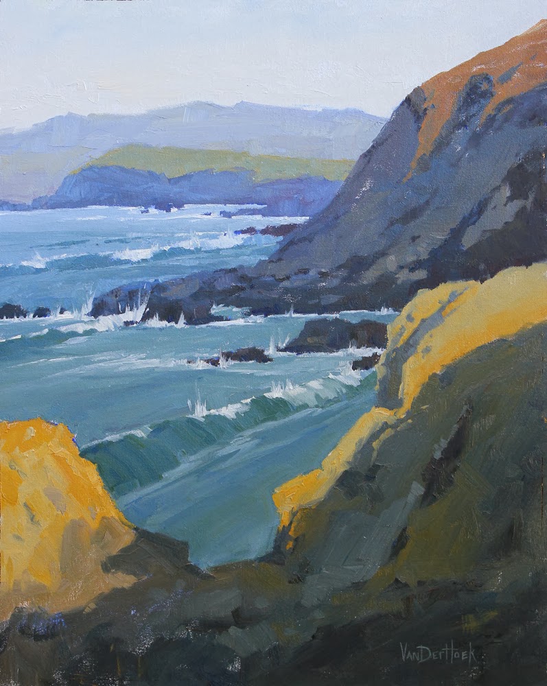 Monumental Edges Original Oil Painting of Bodega Head Original Oil Painting of the Sea