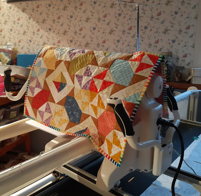 AlliKat Quilts Spools MidArm Quilting Machine Cover Finished