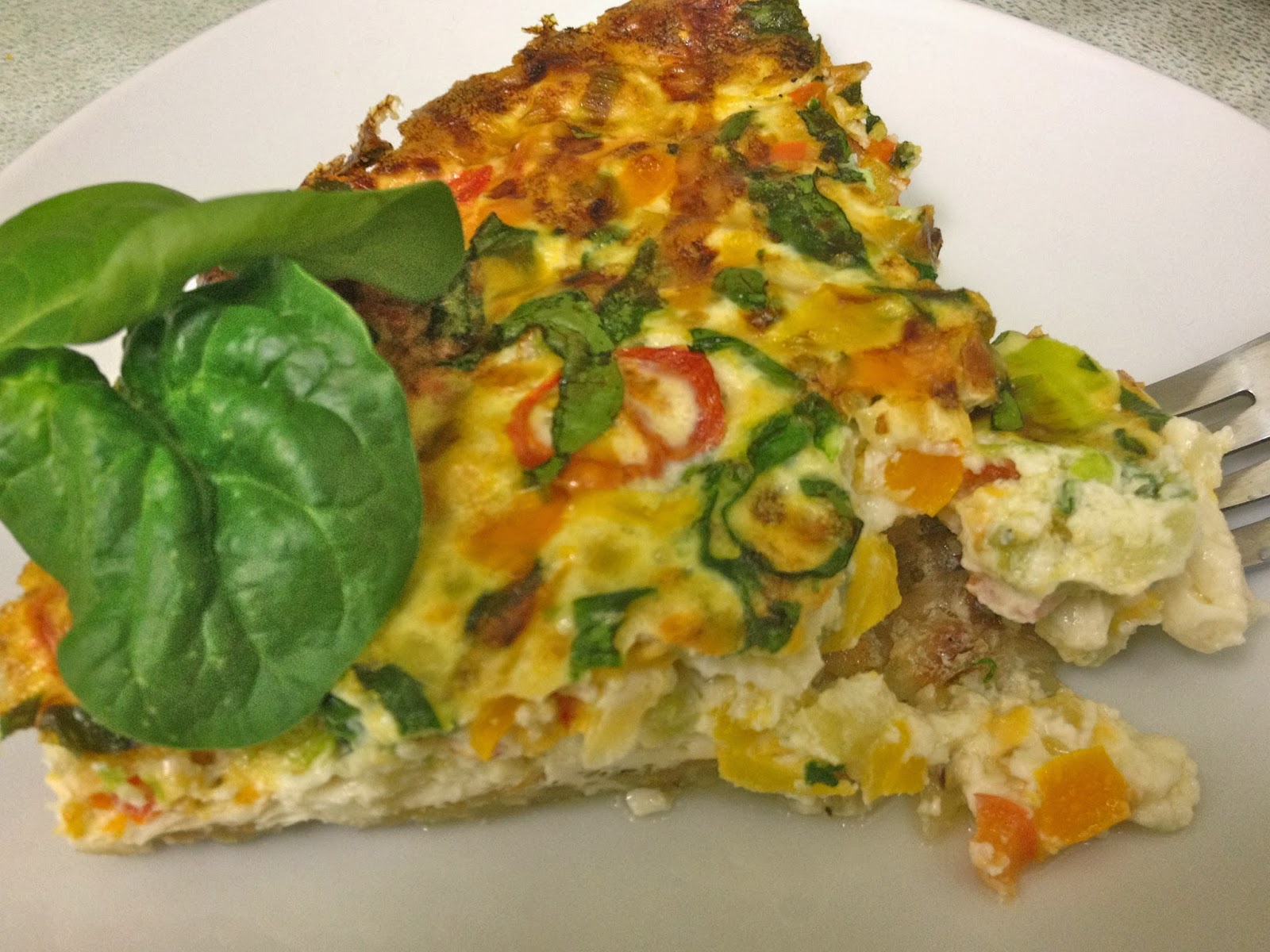 The Lifestyle Notebook Veggie & Egg White Quiche with Hashbrown Crust