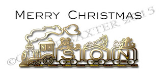 Gold train Son gift tag, by Grace Baxter
