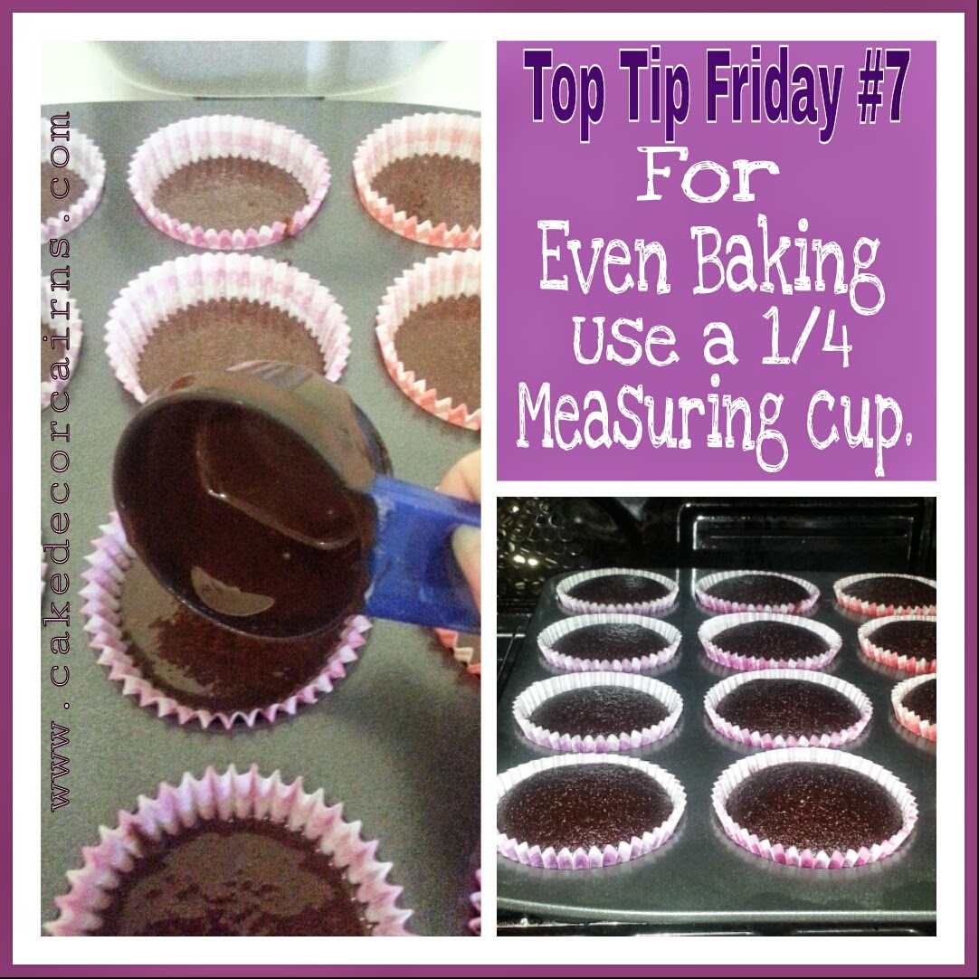 How to bake even sized shaped cup cakes, measuring batter easy.