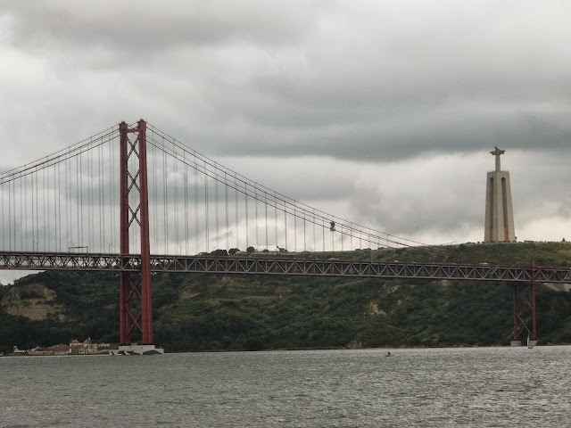 25th of April Bridge and the Statue of Christ the King in Lisbon on Semi-Charmed Kind of Life