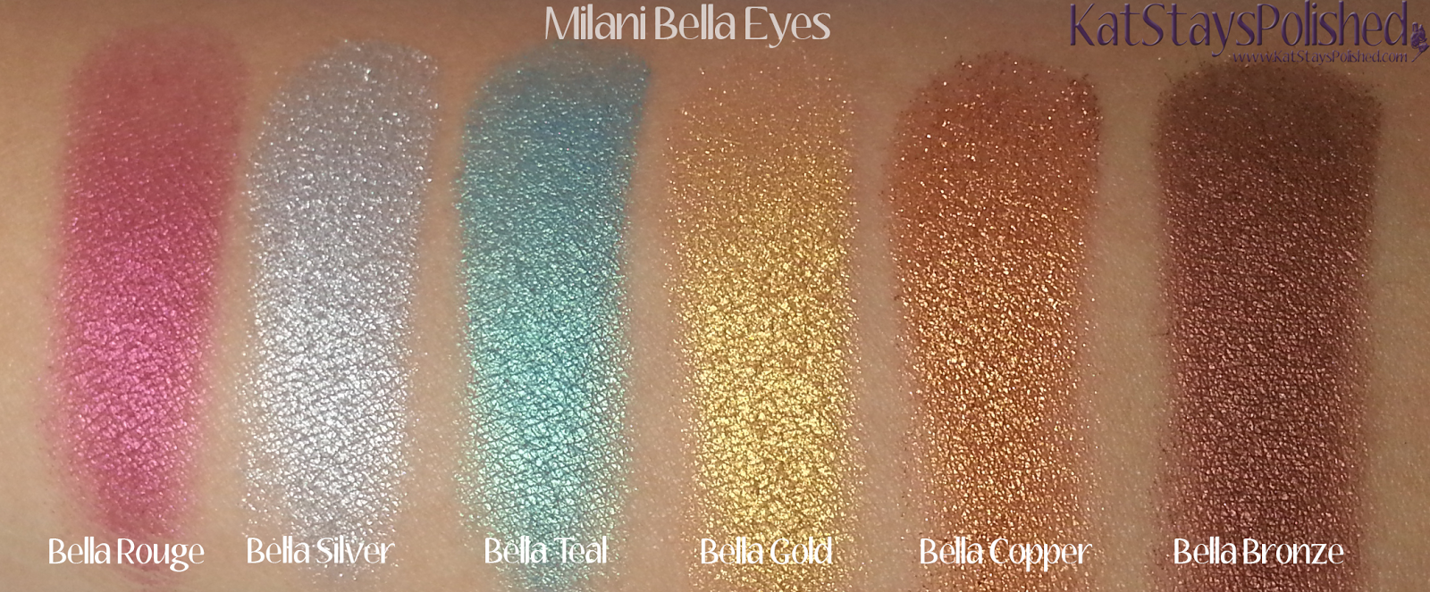 Milani Bella Eyes Gel Powder Eye Shadow - Swatches 19-24 | Kat Stays Polished