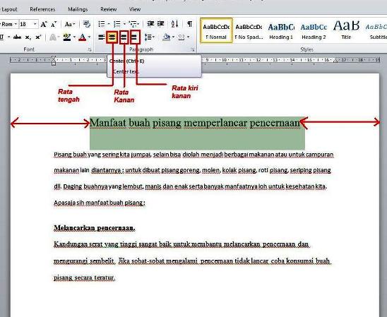 Mengatur paragraf dan spasi pada Microsoft Word 2010 | Fahmibook