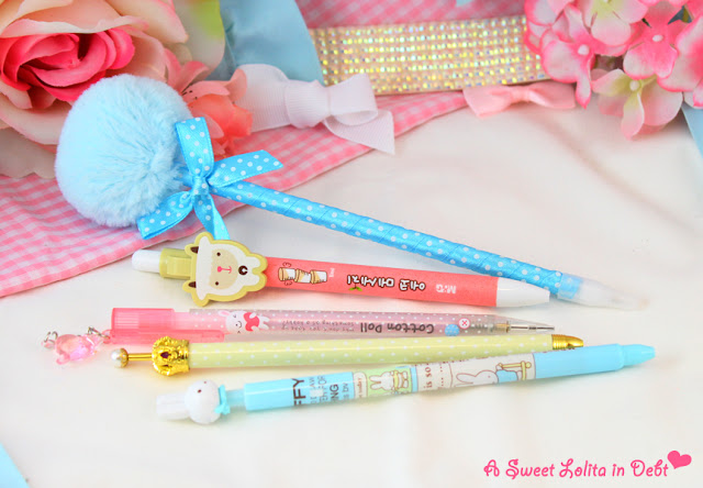 cute pens, cute pencil, miffy pen, kawaii pens, pastel pens, cool pencil case