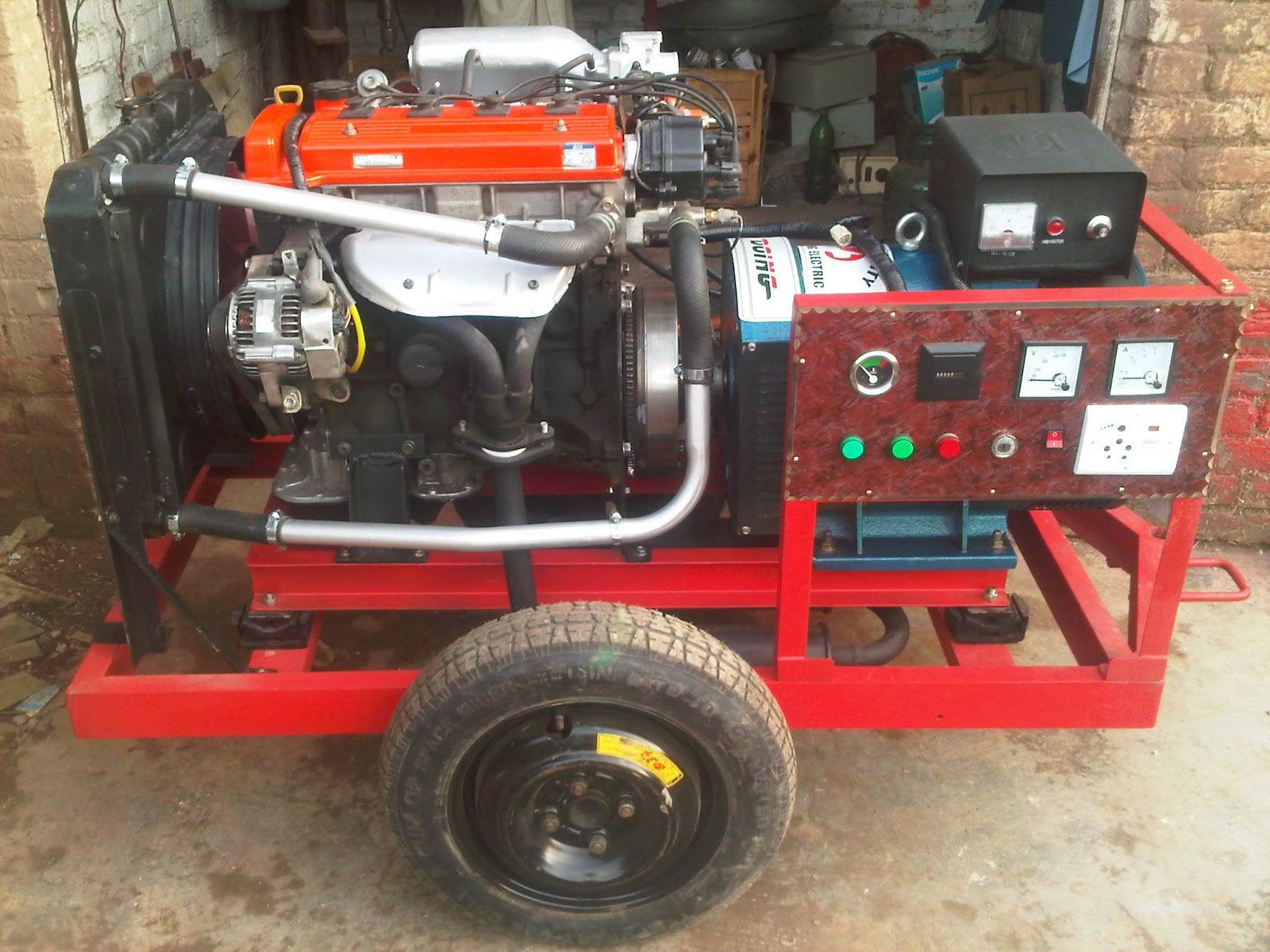 Make generator from car engine