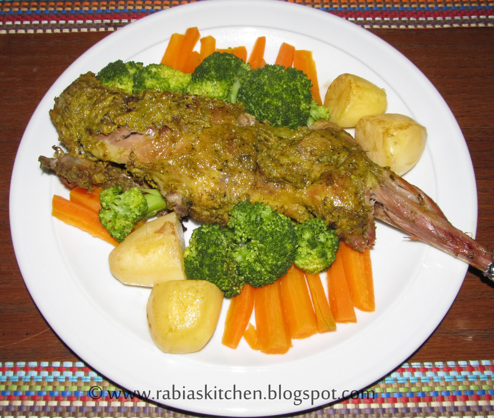 Rabia's Kitchen Roasted Leg of Goat