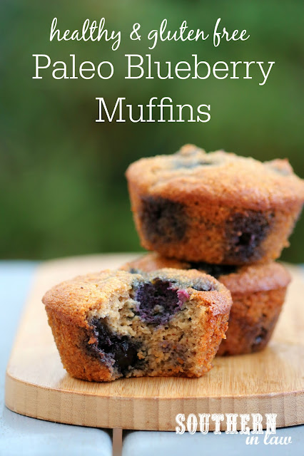Healthy Paleo Blueberry Muffin Recipe - gluten free, grain free, paleo, healthy, clean eating recipe, sugar free, low carb, healthy muffins