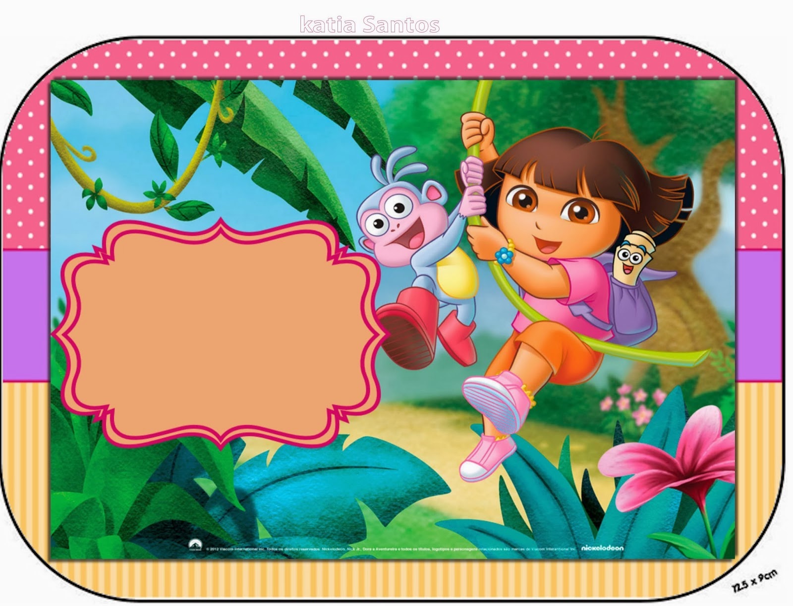 Dora the Explorer Free Printable Candy Bar Labels and Images. 
