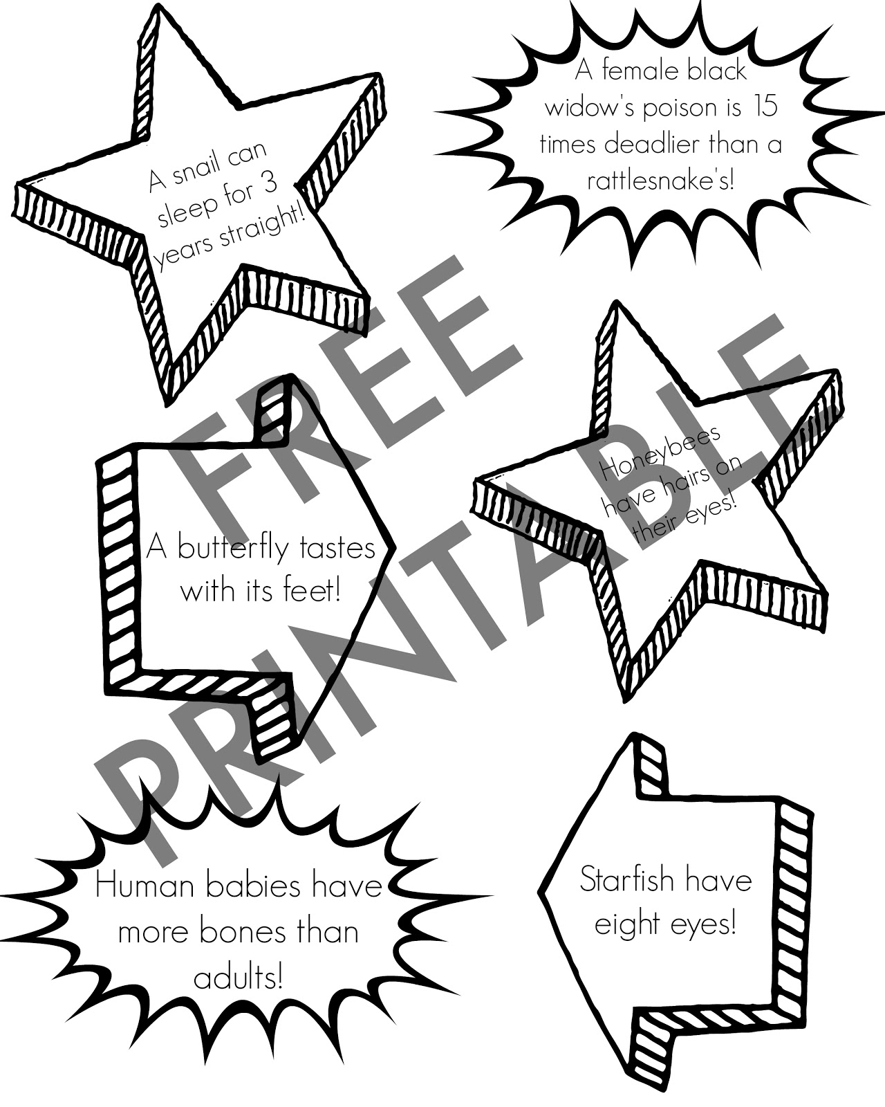 Amazing Facts For Kids Free Printable Lunchbox Notes fun-facts-for-kids-youtube