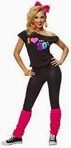 Women I Love The 80s Disco 80s Costume Outfit Accessories Set