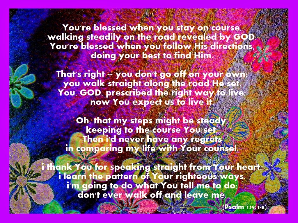 Ad For GOD One Message At A Time PSALM 119 The MESSAGE Translation Ad For GOD One Message At A Time PSALM 119 The MESSAGE Translation